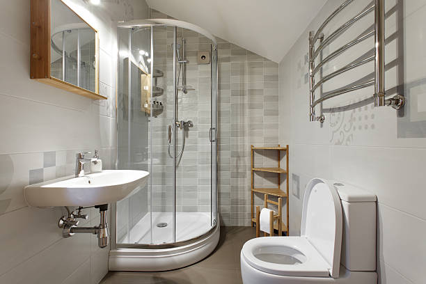 Small Bathroom Design with Shower and Toilet