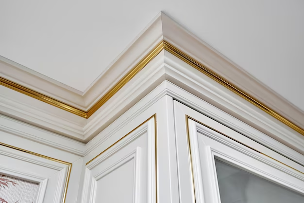 Vintage display case with crown molding