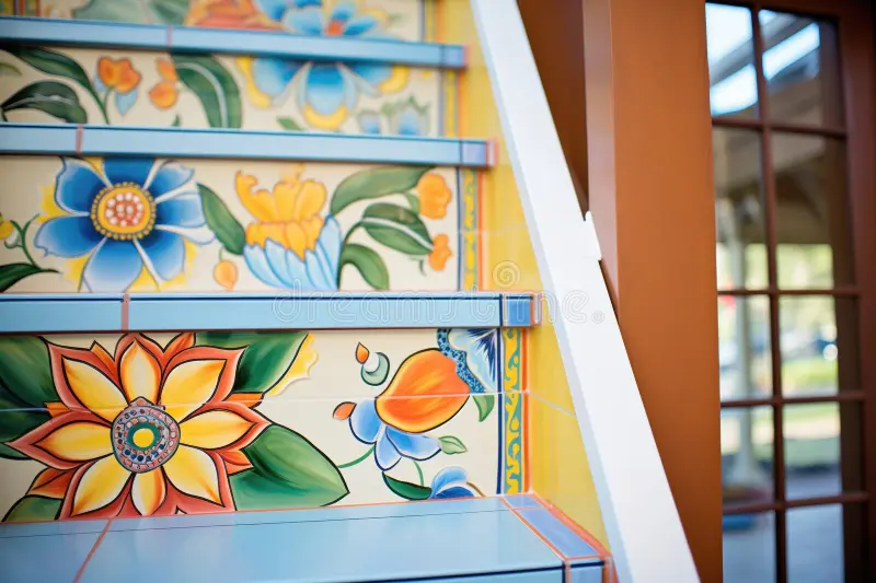 beautiful Painted Stair Risers