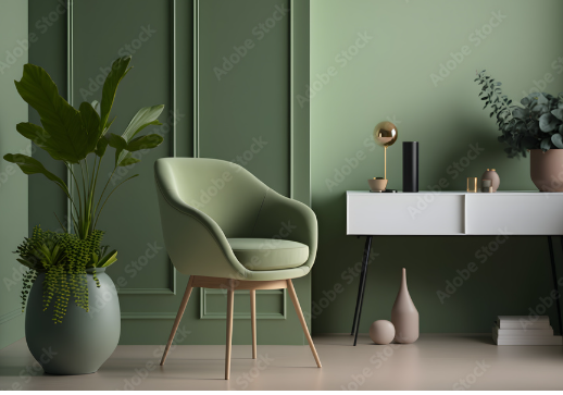 Sage Green accent wall