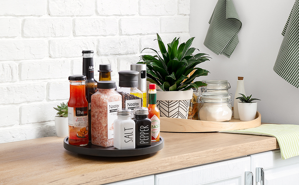 Lazy Susan Turntable Organizer for Cabinet