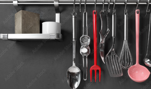 Wall-mounted racks for Cooking Utensils